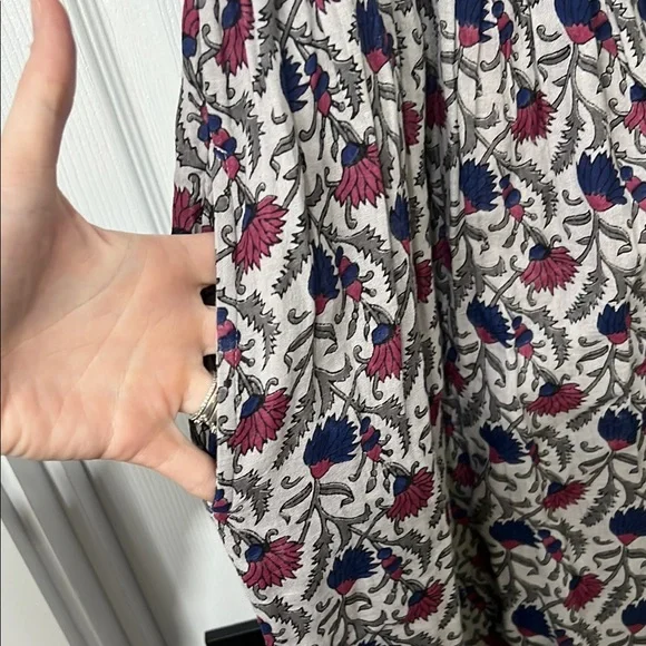 NATURAL LIFE Floral Midi Dress - Red and Blue - Picture 5 of 8